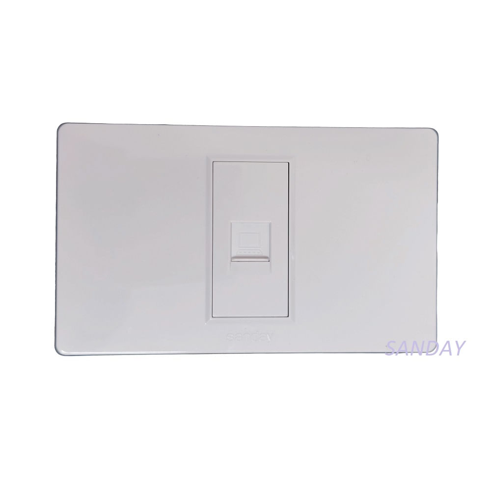TOMA DATOS RJ45 CAT 6 PLACA BLANCA Y DADO BLANCO SANDAY TOMA DATOS RJ45 CAT 6 PLACA BLANCA Y DADO BLANCO SANDAY