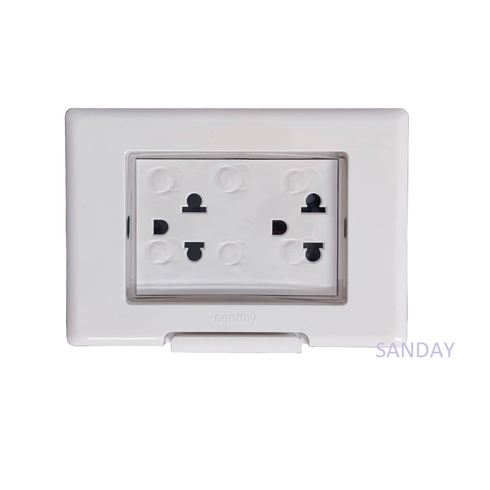 TAPA INTEMPERIE A PRUEBA DE AGUA CON TOMACORRIENTE DUPLEX UNIVERSAL TAPA BLANCA Y DADO BLANCO SANDAY TAPA INTEMPERIE A PRUEBA DE AGUA CON TOMACORRIENTE DUPLEX UNIVERSAL TAPA BLANCA Y DADO BLANCO SANDAY