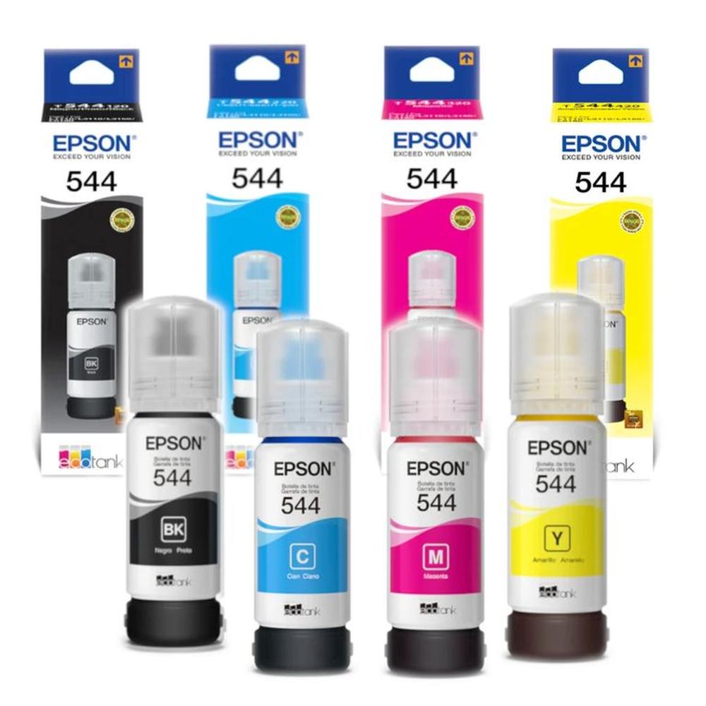 Kit Tintas Epson T544 Original Cyan Magenta Yellow y Black