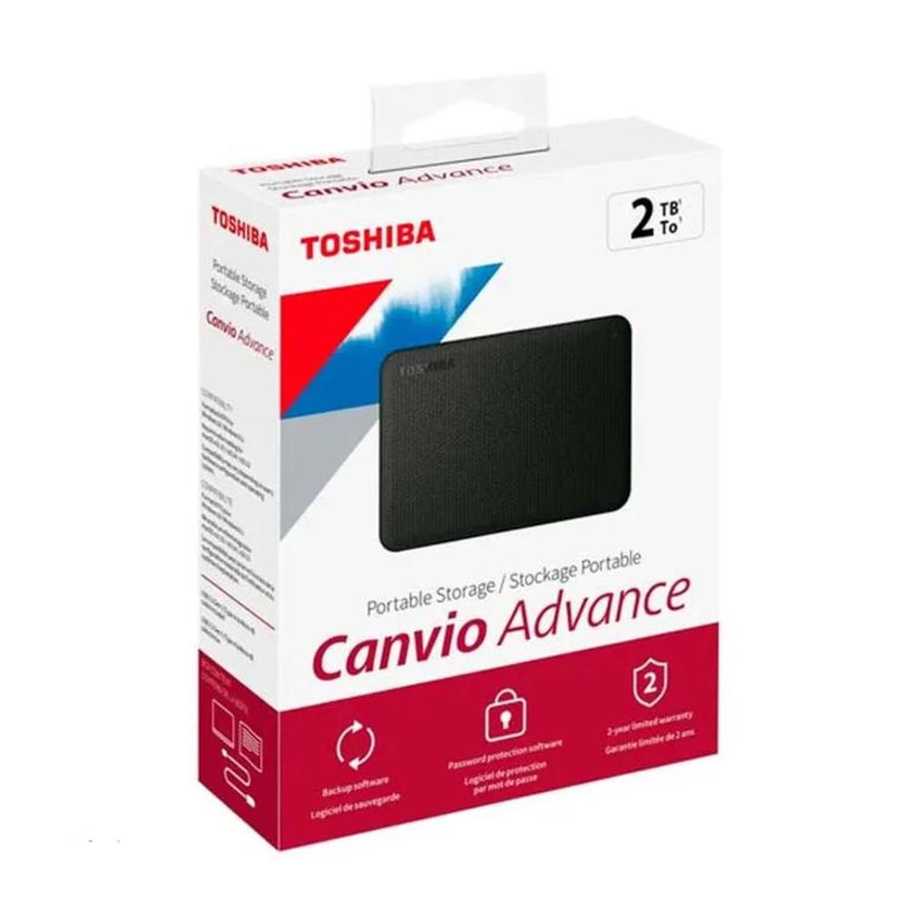 Disco Duro Externo Toshiba Canvio Advance 2TB - Negro - Portátil