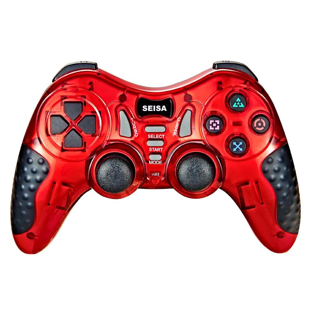 Mando Inalámbrico 2.4G 6 en 1 con Vibración y Turbo para PC y Consolas SJ-913 Rojo Mando Inalámbrico 2.4G 6 en 1 con Vibración y Turbo para PC y Consolas SJ-913 Rojo