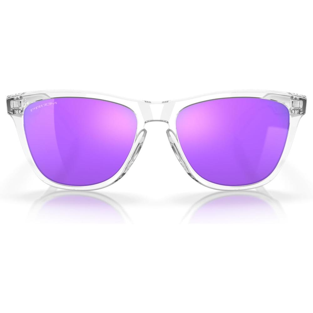 Oakley OO9013 Frogskins Gafas de Sol para Unisex | Polished Clear / Prizm Violet