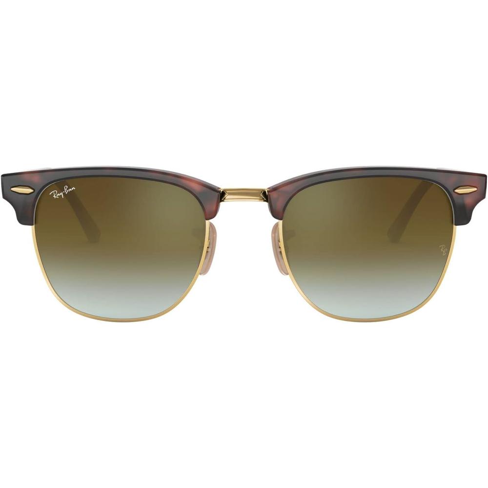 Ray-Ban RB3016 Clubmaster Gafas de sol para hombre | Red Havana / Green Flash I
