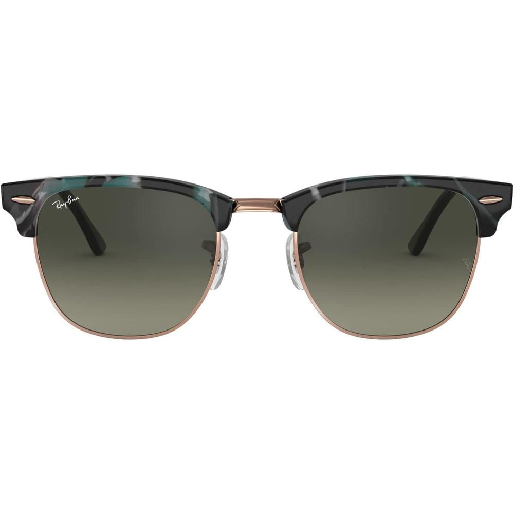 Ray-Ban RB3016 Clubmaster Gafas de sol para hombre | Spotted Grey / Green / Light Grey Dark Grey