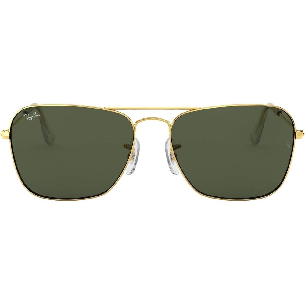 Ray-Ban RB3136 Caravan Gafas de sol cuadradas | Gold / Green I