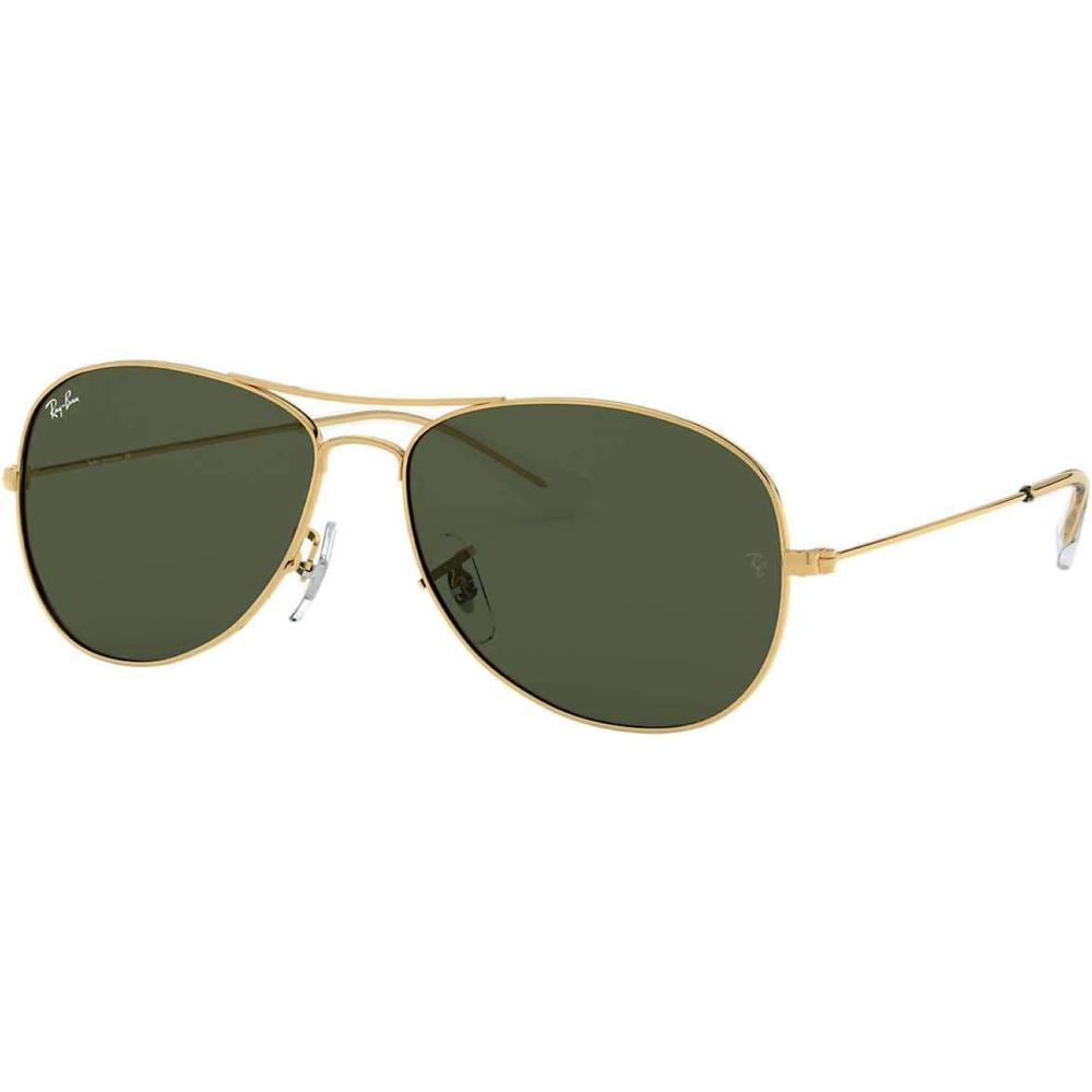 Ray-Ban RB3362 Cockpit Aviator Gafas de sol para hombre | Gold / Green I