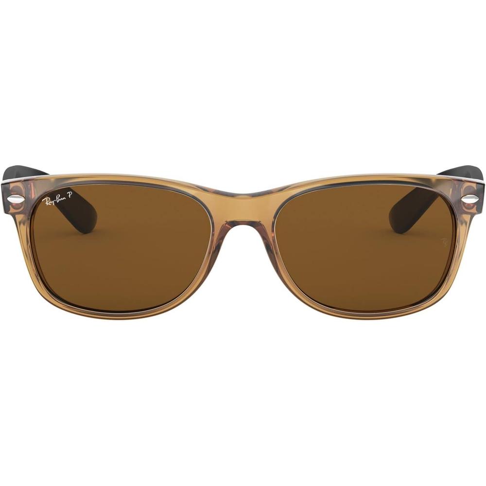 Ray-Ban RB2132 New Wayfarer Gafas de sol para hombre | Gold Frame / Brown XLT Lens