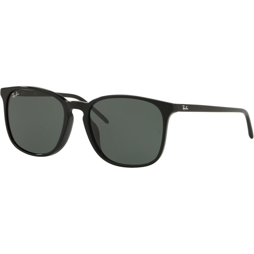 Ray-Ban RB4387F Gafas de sol cuadradas puente bajo | Black / Dark Green