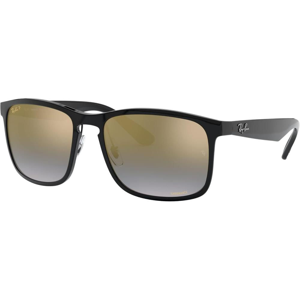 Ray-Ban RB4264 Chromance Gafas de sol para hombre | Black / Blue Mirror Gold