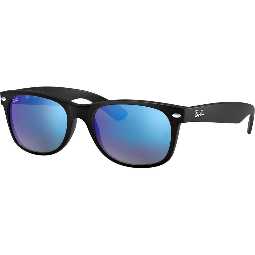 Ray-Ban RB2132 New Wayfarer Gafas de sol para hombre | Rubber Black / Grey Blue I