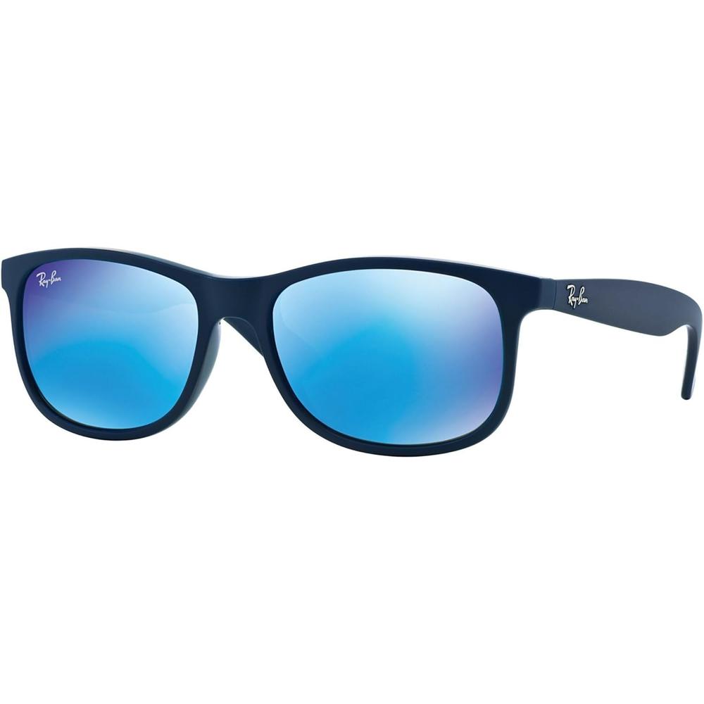 Ray-Ban RB4202 Andy Gafas de sol rectangulares | Blue on Blue / Blue Flash