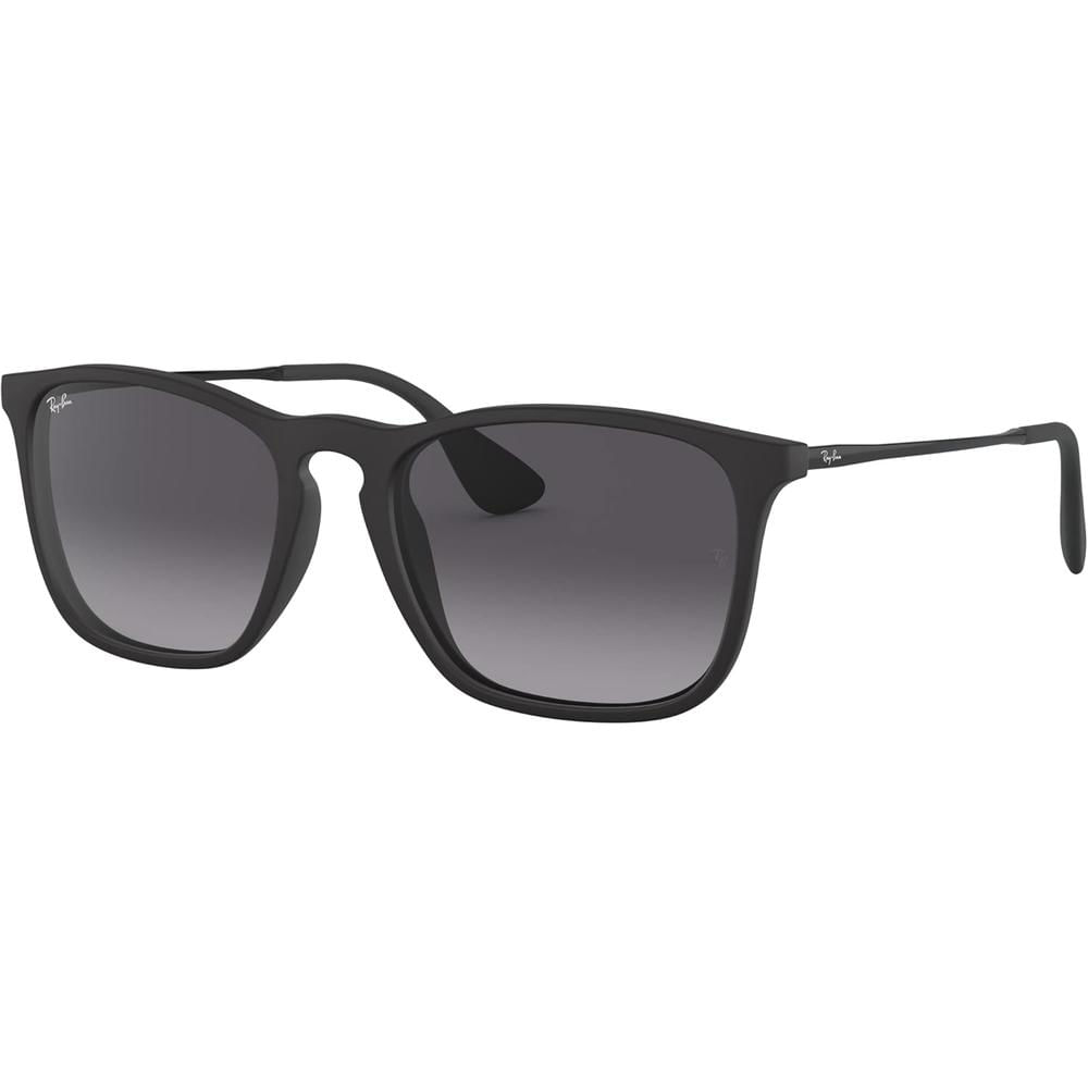 Ray-Ban RB4187F Chris Gafas de sol puente bajo cuadradas | Rubber Black / Light Grey Dark Grey