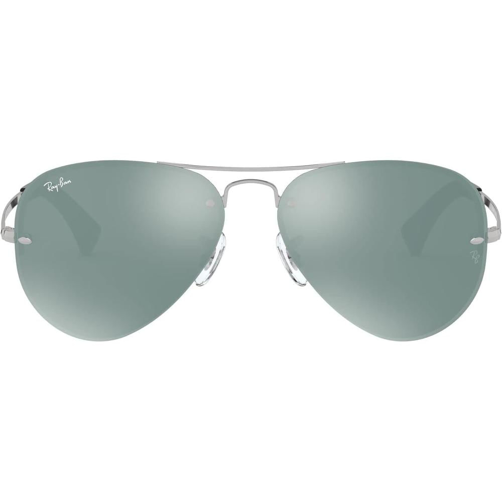 Ray-Ban RB3449 Gafas de sol Aviator | Silver / Green Silver