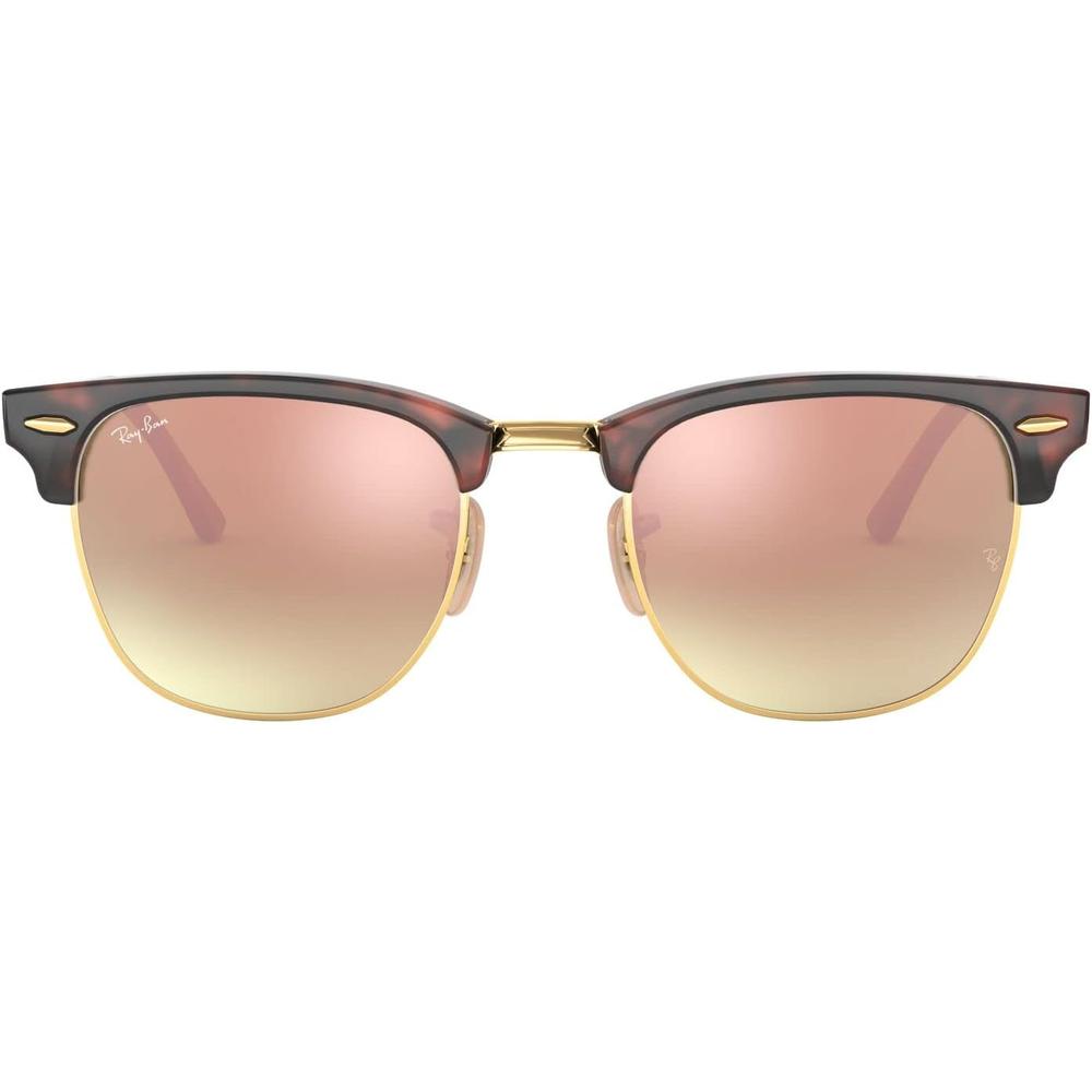 Ray-Ban RB3016 Clubmaster Gafas de sol para hombre | Red Havana / Copper Flash I