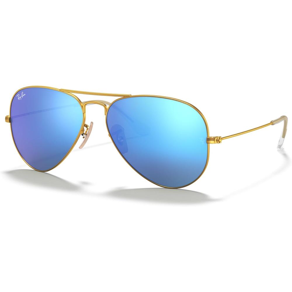 Ray-Ban RB3025 Classic Aviator Espejo Gafas de sol | Gold / Grey Blue I