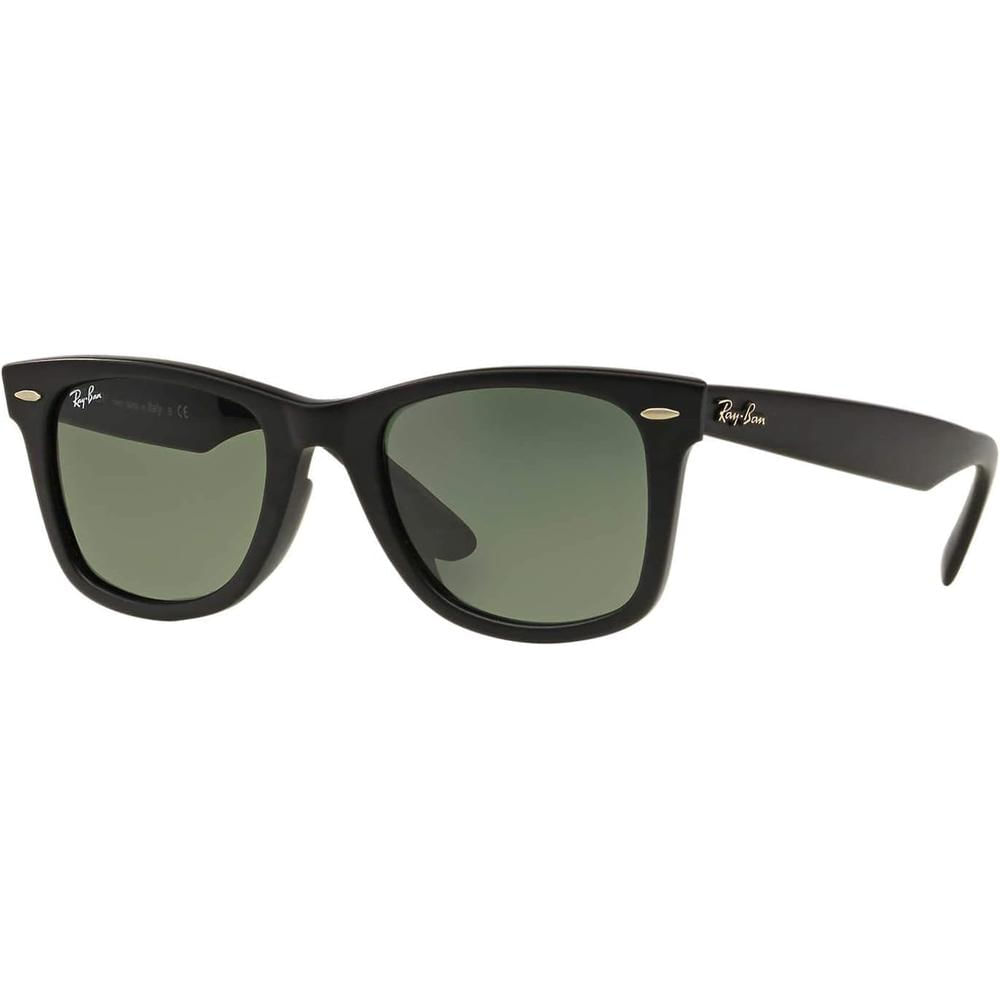 Ray-Ban RB2140F Original Wayfarer Gafas de sol cuadradas puente bajo | Black / Green V