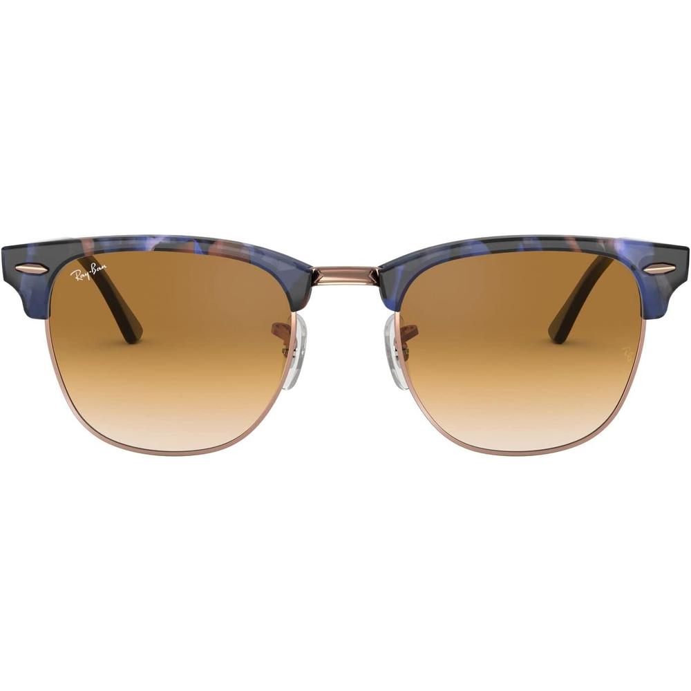 Ray-Ban RB3016 Clubmaster Gafas de sol para hombre | Spotted Brown / Blue / Clear Brown I