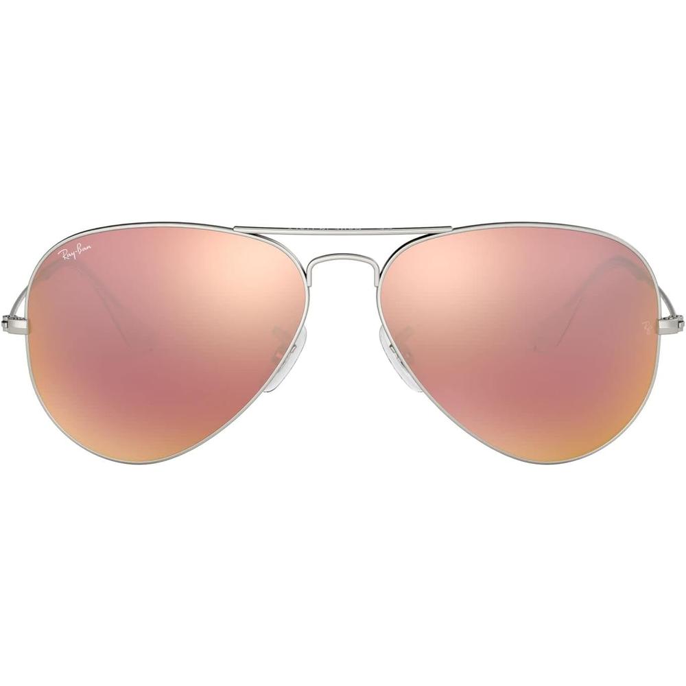 Ray-Ban RB3025 Classic Aviator Espejo Gafas de sol | Silver / Light Brown Mirror Pink I
