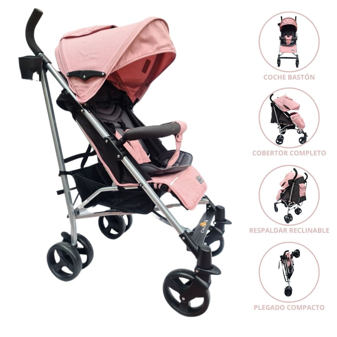 Coche Baston Baby Go Combi Rosado