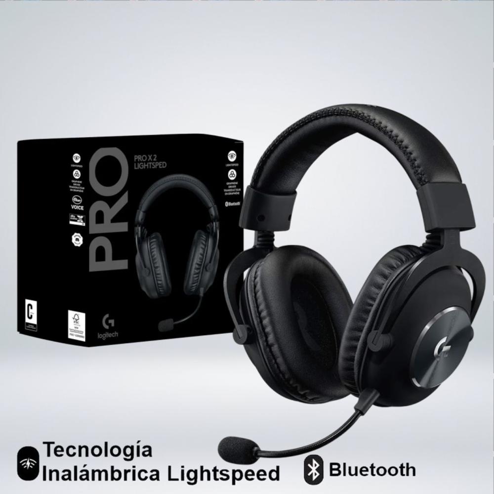 AUDIFONO GAMER LOGITECH G PRO X 2 MULTIPLATAFORMA LIGHTSPEED BLUETOOTH NEGRO