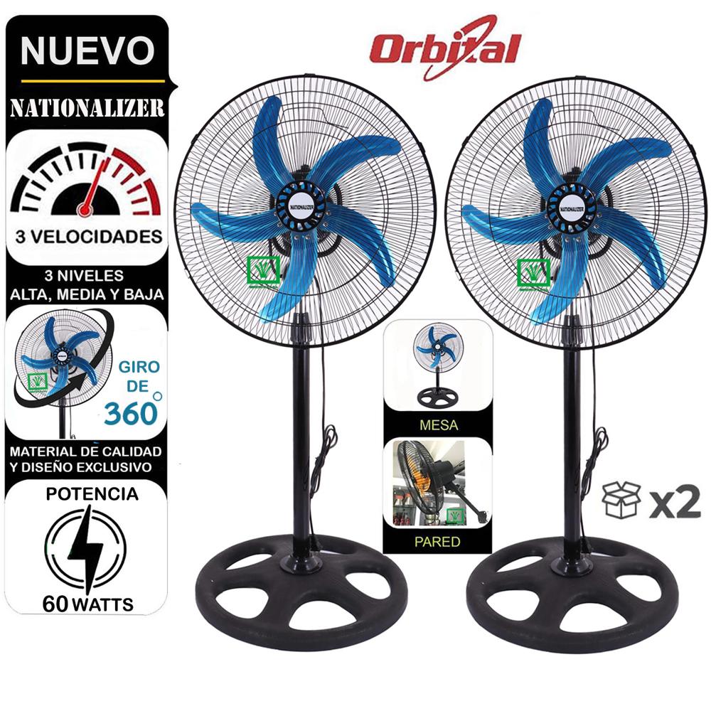 Ventilador Orbital de 60W Nationalizer Negro Caja de 2U