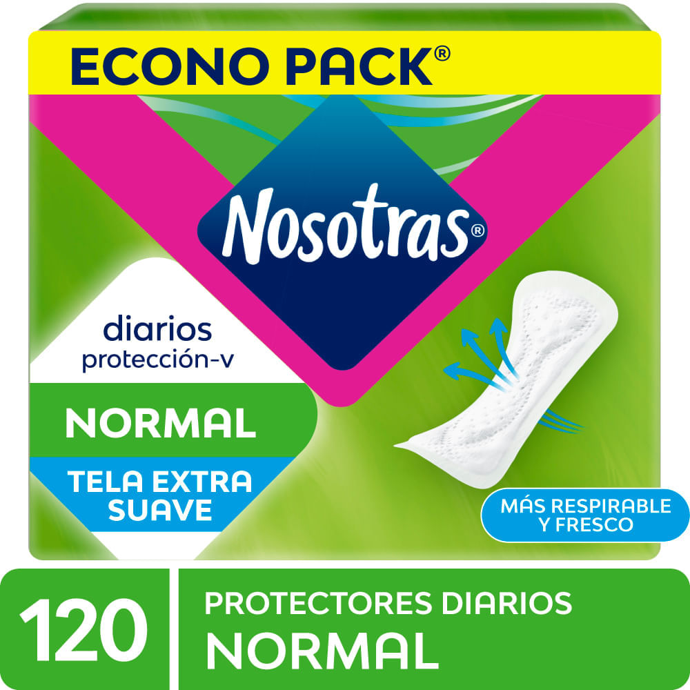 Protectores Diarios NOSOTRAS Normal Caja 120un Protectores Diarios NOSOTRAS Normal Caja 120un