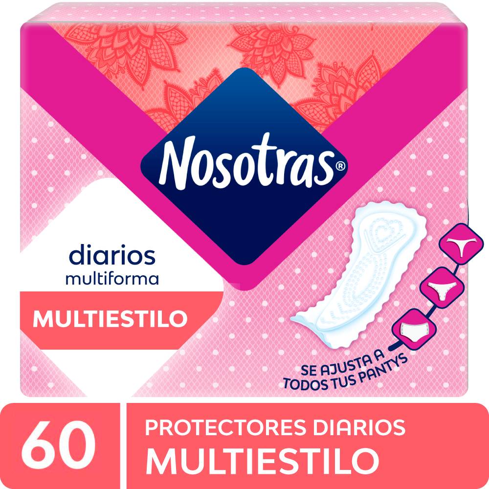 Protectores Diarios NOSOTRAS Multiestilo Paquete 60un Protectores Diarios NOSOTRAS Multiestilo Paquete 60un
