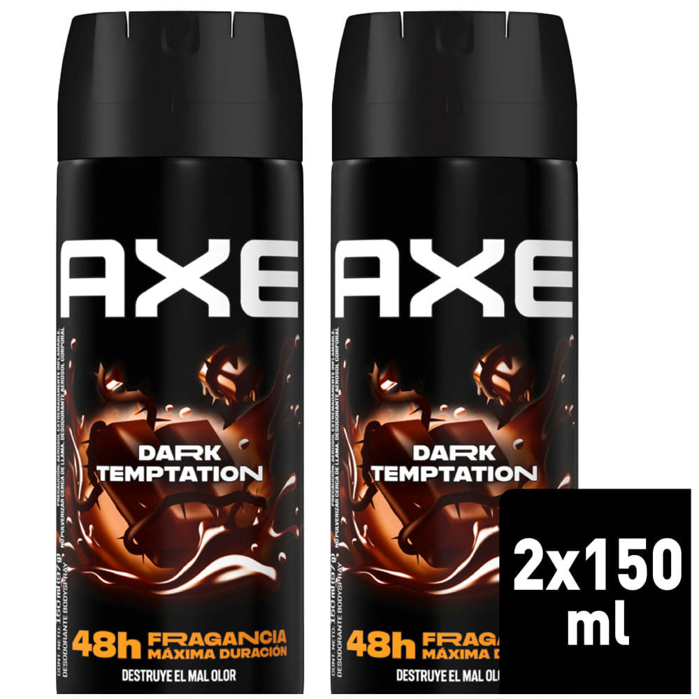 Deocolonia Men en Aerosol AXE Dark Temptation Frasco 90ml x2un