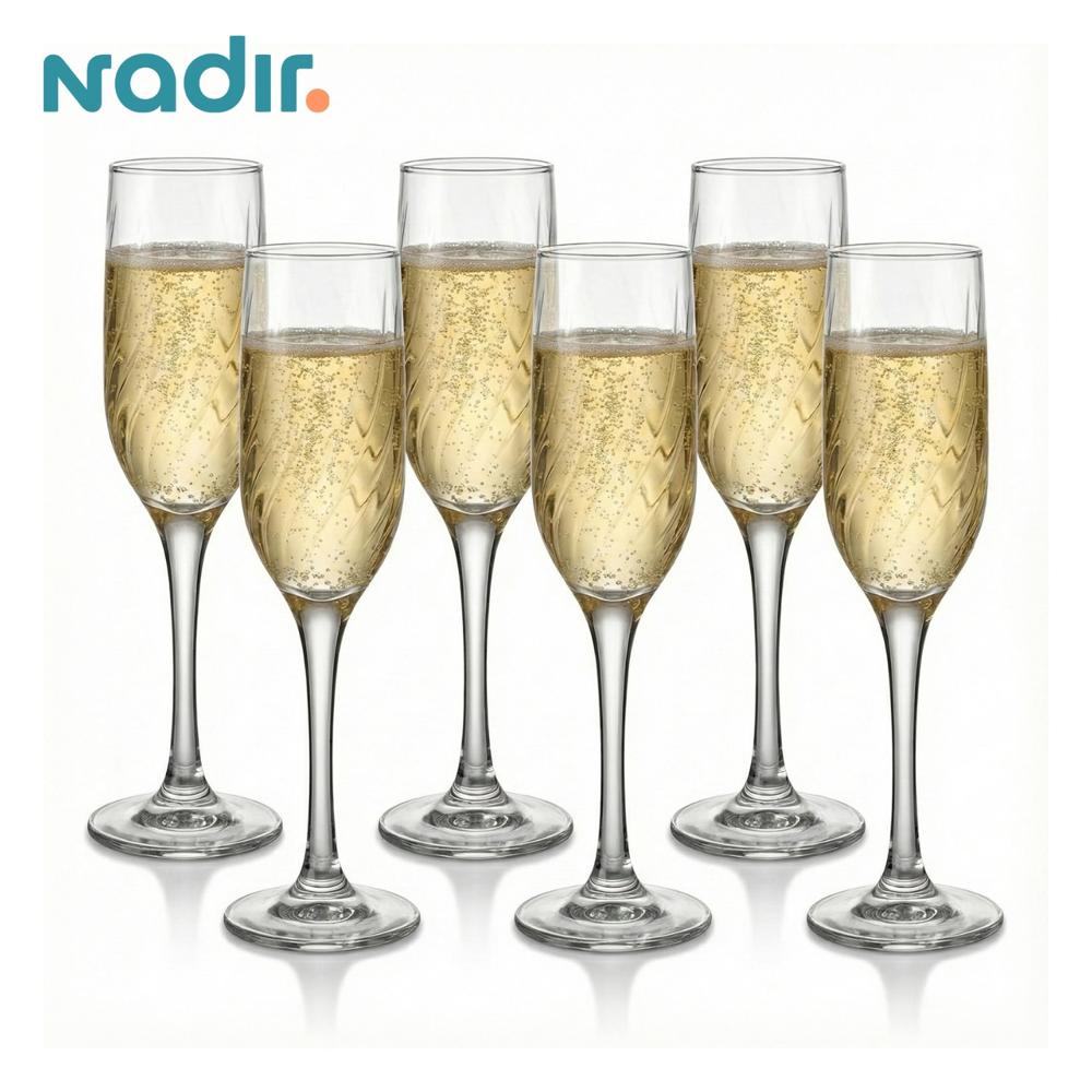 Set de 6 Copas de Champagne 195ml Nadir Fiore