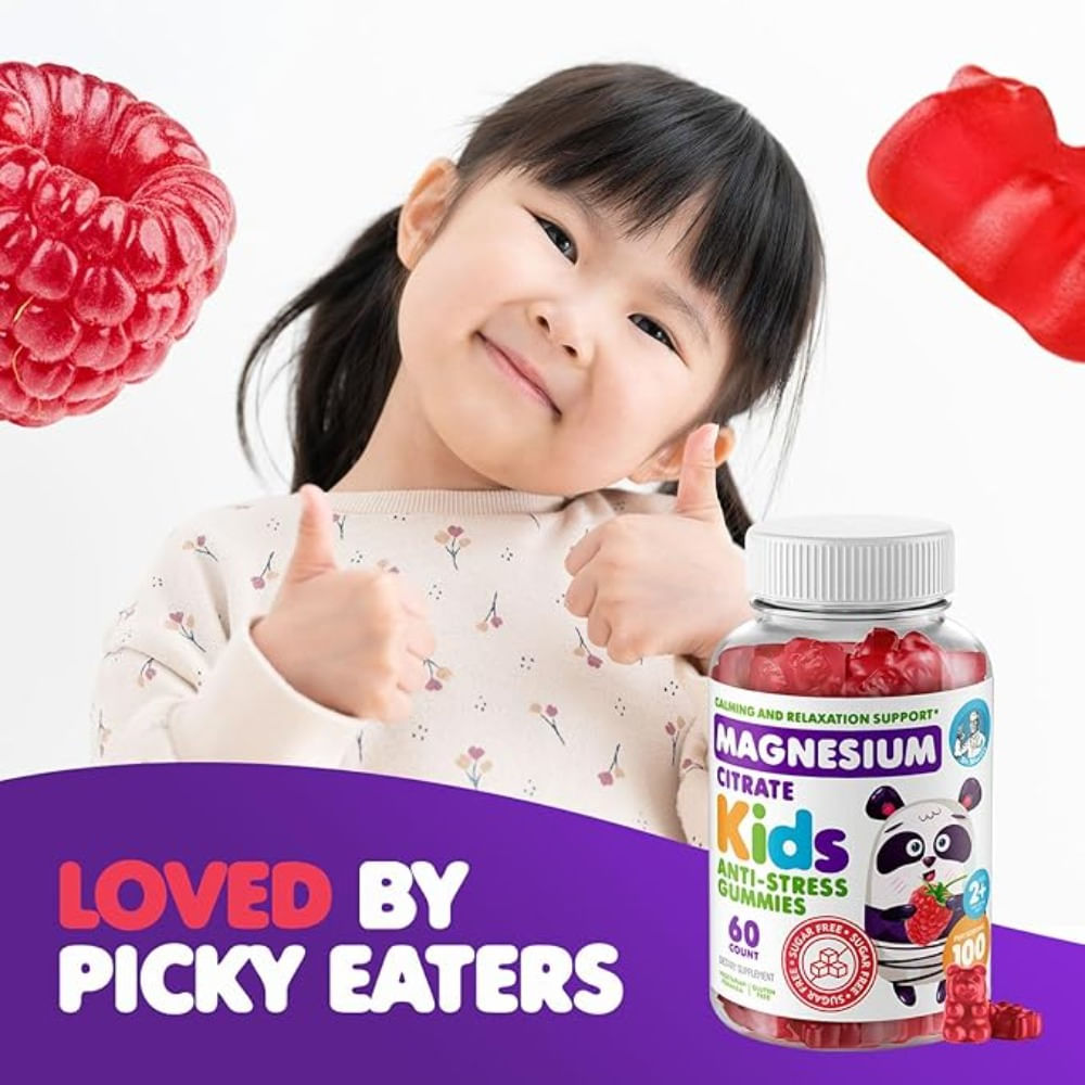 Gomitas de magnesio para niños sin azúcar