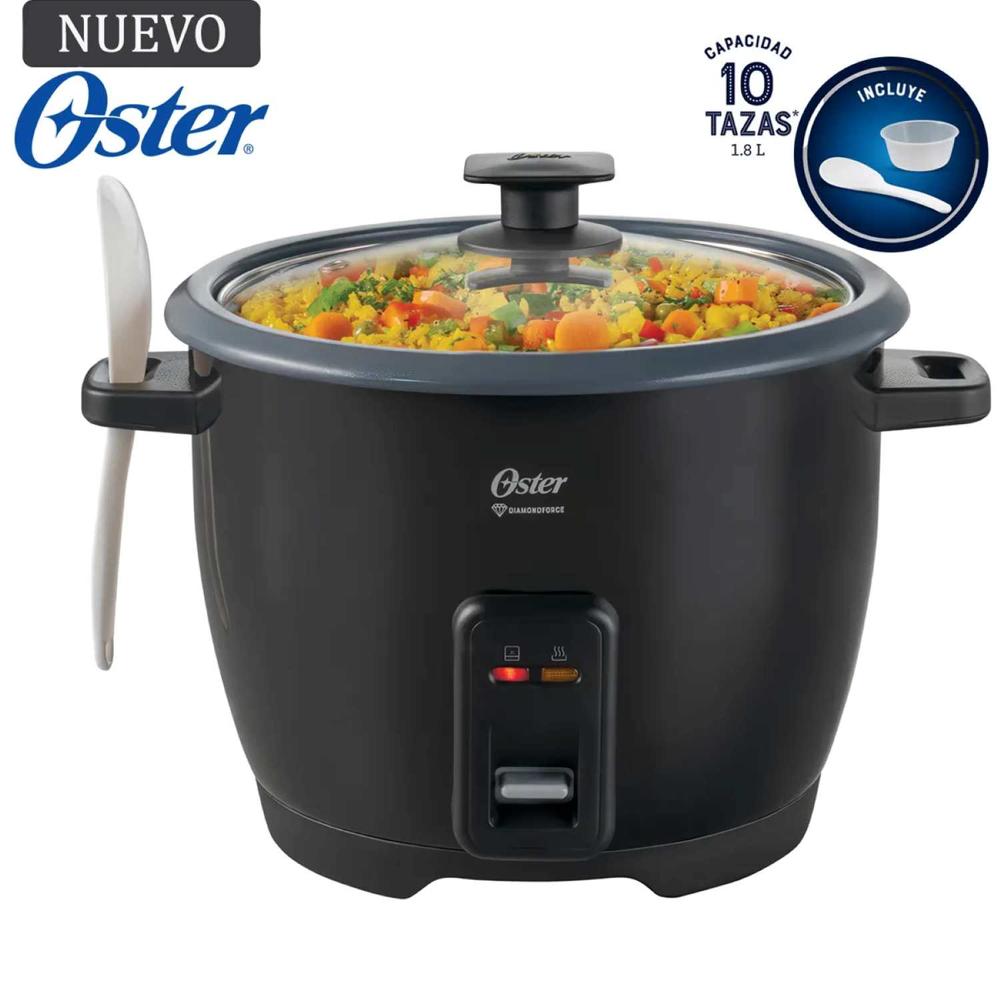 Olla Arrocera Oster de 1 8L DiamondForce CKSTRCB10DFBLK Negro