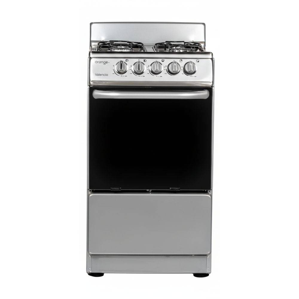 Cocina de pie a gas 20\"" Valencia 4 hornillas Gris Orange