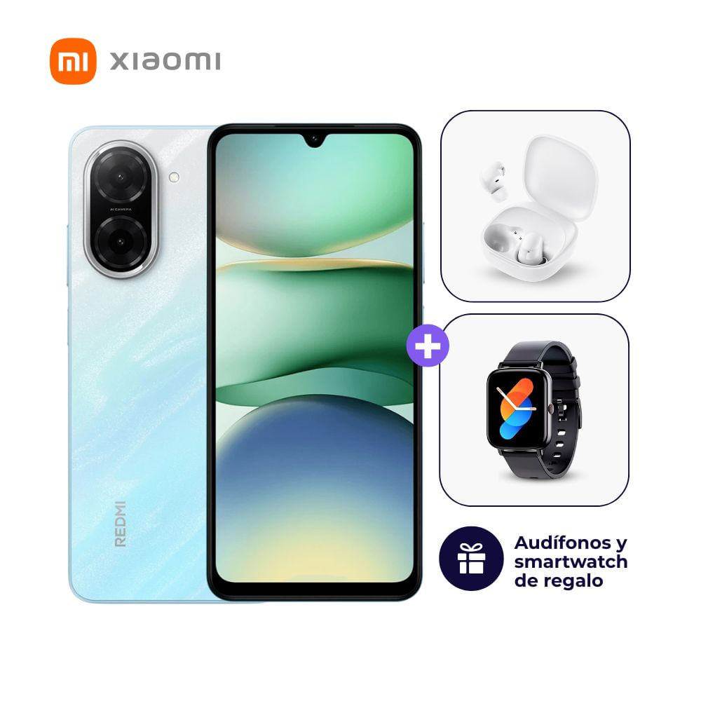 Xiaomi Redmi A5 4G 64GB 3GB Azul y Smartwatch - Audífonos