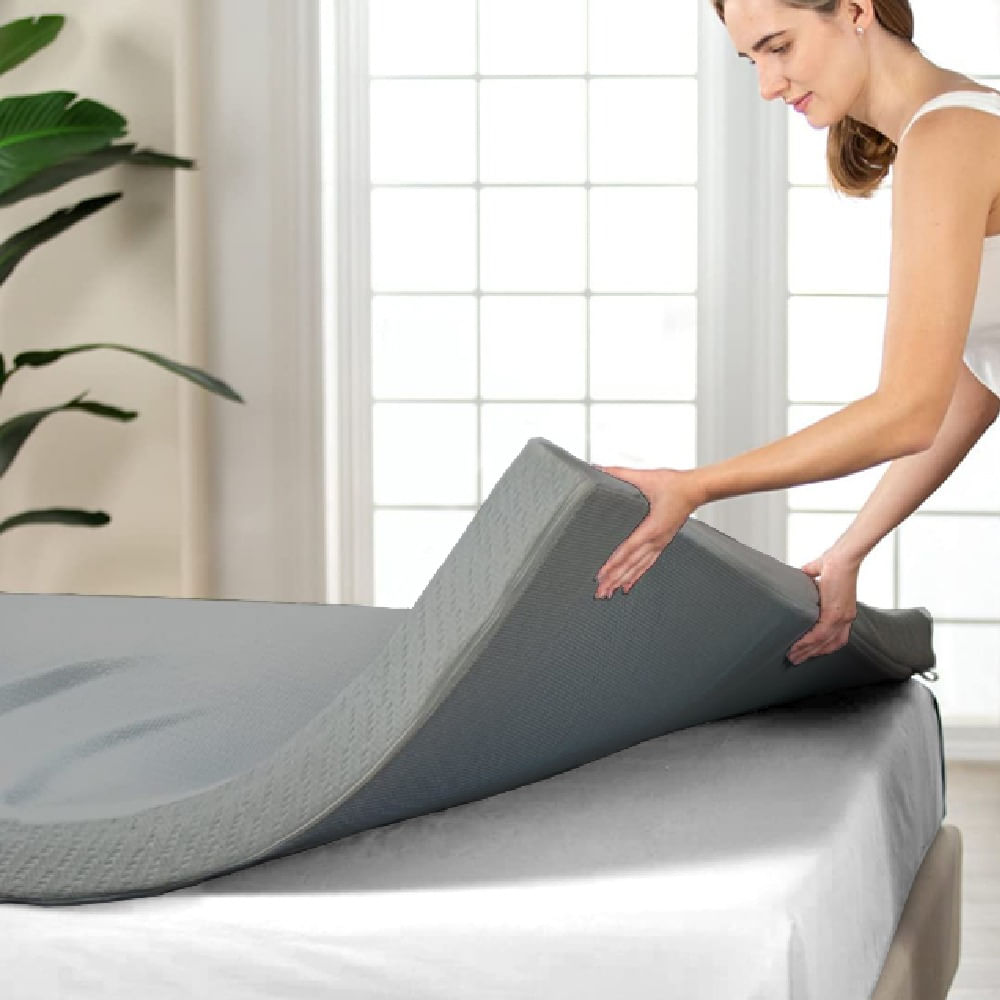 Topper de Espuma Viscoelastica 2 Plazas Gris Teraflex 190x135x8cm