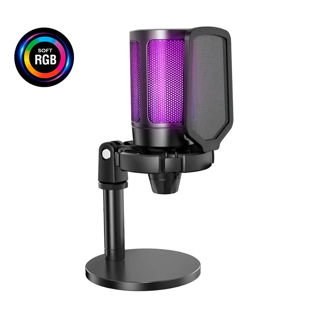 Micrófono de escritorio soft RGB AuroraCast