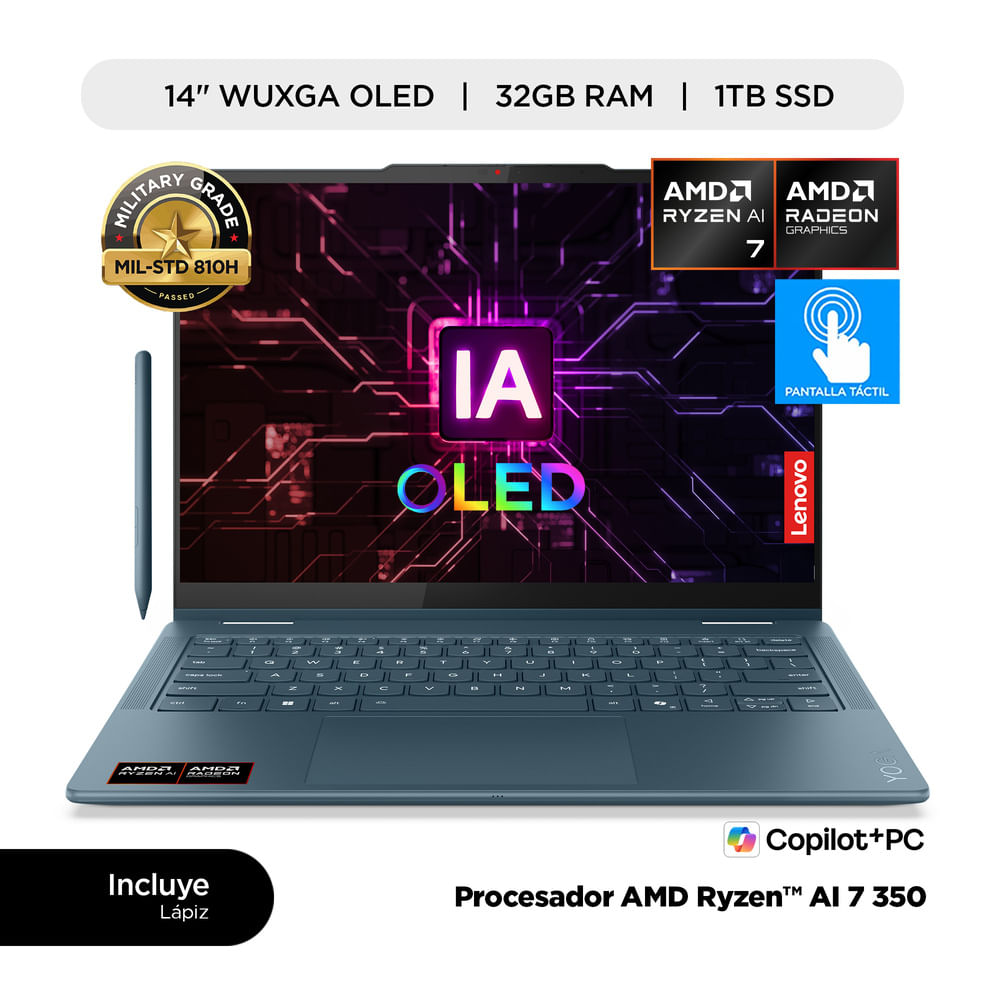 Laptop Lenovo Ryzen AI 7 14"" 1TB 32GB