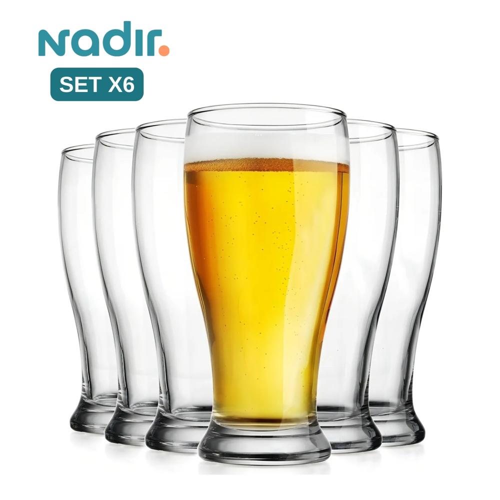 Set 6 Vasos De Cerveza Munich Vidrio 530ml Cod: 7009