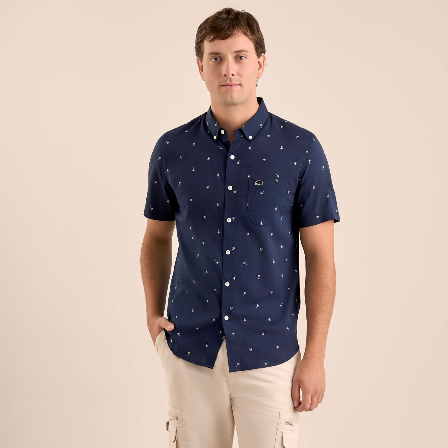 Camisa Hombre Amc Microprint