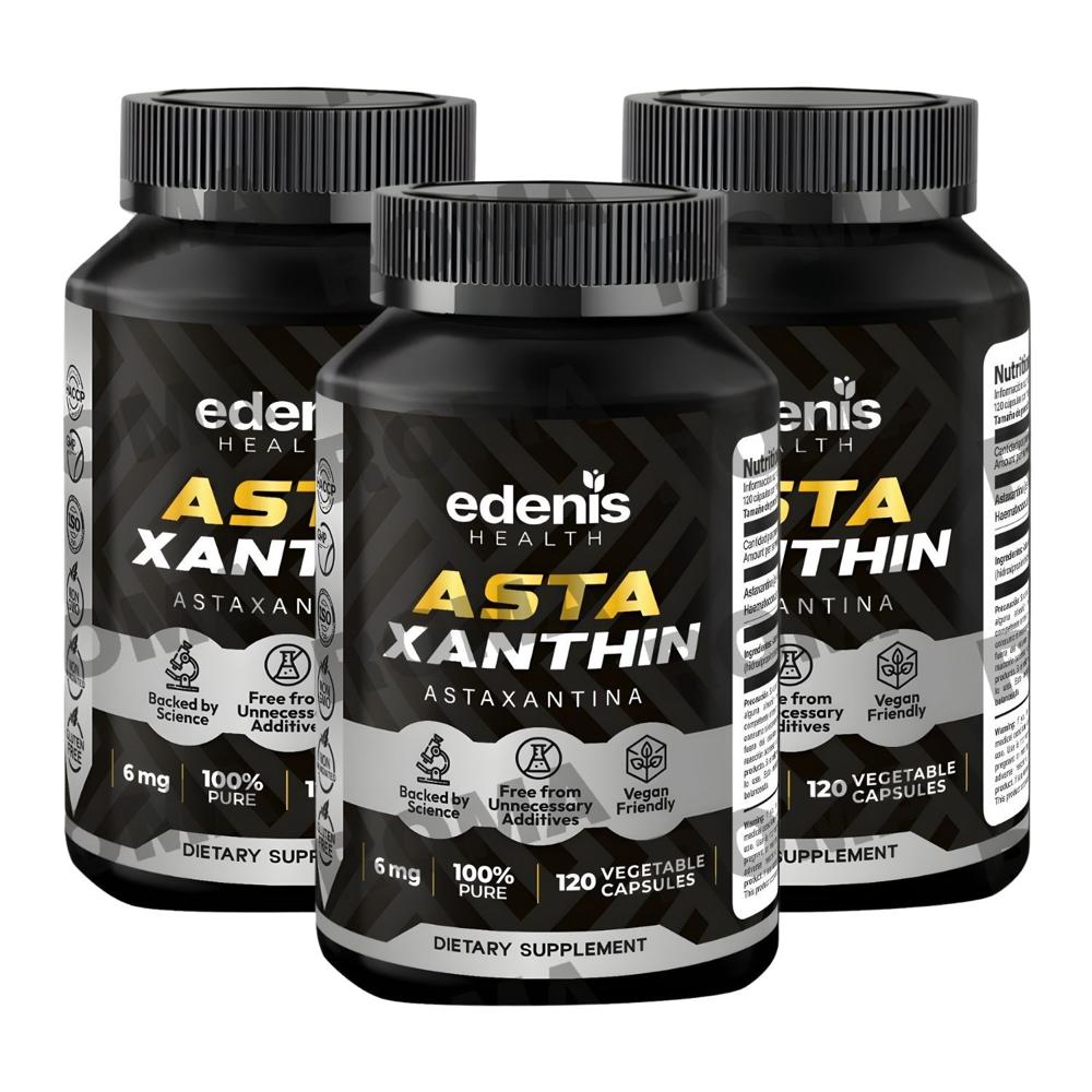 PACK 3 ASTAXANTINA 120 CÁPSULAS EDENIS HEALTH
