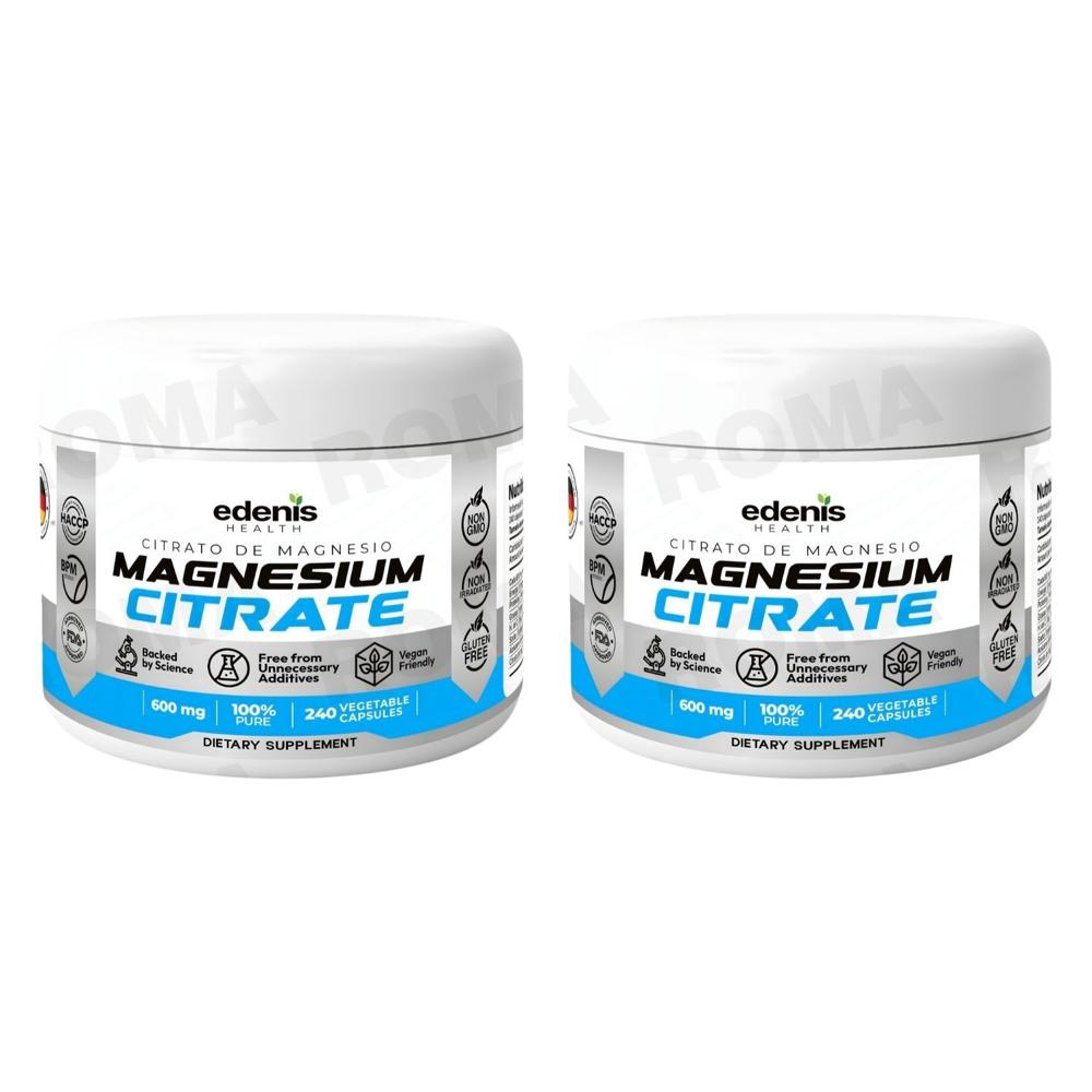 PACK 2 CITRATO DE MAGNESIO 240 CÁPSULAS EDENIS HEALTH