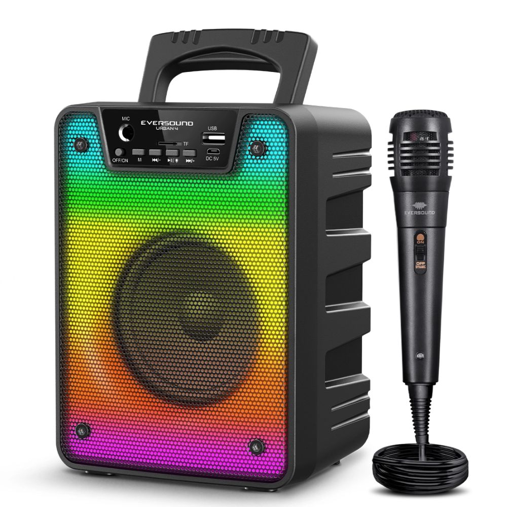 Parlante Eversound Urban 4"" EV-1003 conexion Bluetooth iluminacion RGB Flaming color negro