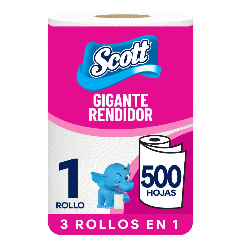 Toalla de Cocina Desechable SCOTT Multiuso 70 metros - 500 Hojas Paquete 1un