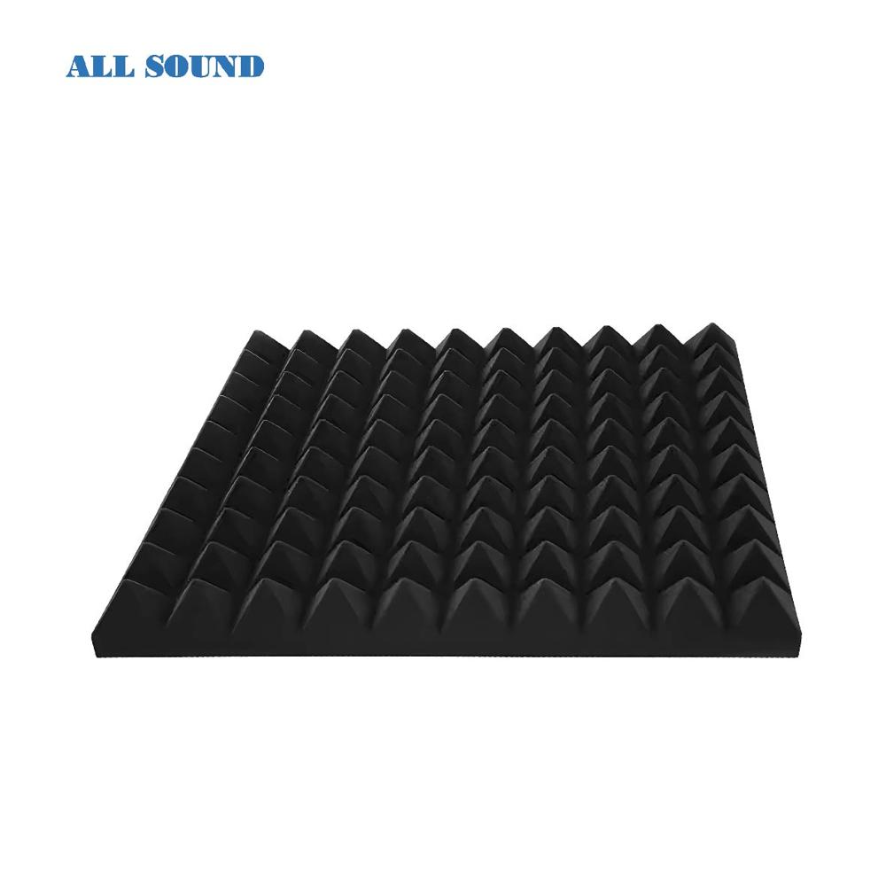 ESPUMA ACUSTICA 50X50X6CM CON AUTOADHESIVO PARA CABINA DE GRABACION MODELO PIRAMIDAL