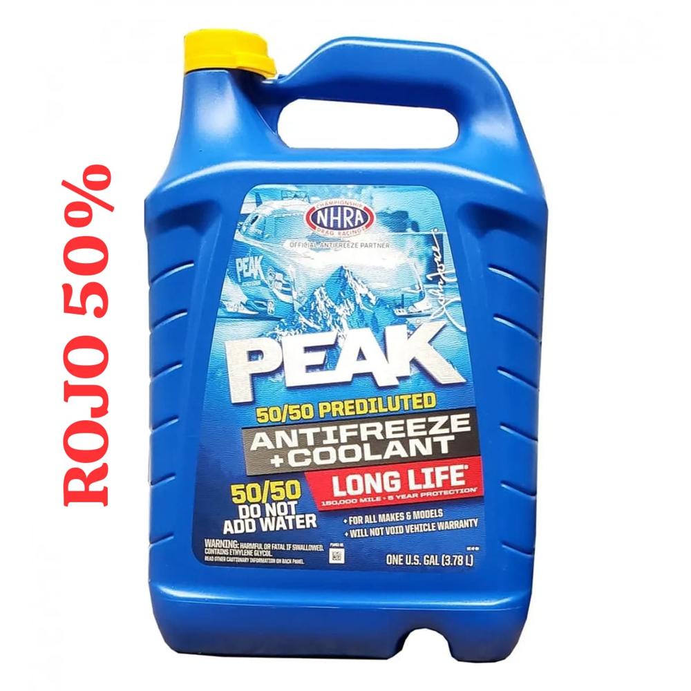 Refrigerante Anticongelante Peak porcentaje 50 Rojo Climatizado
