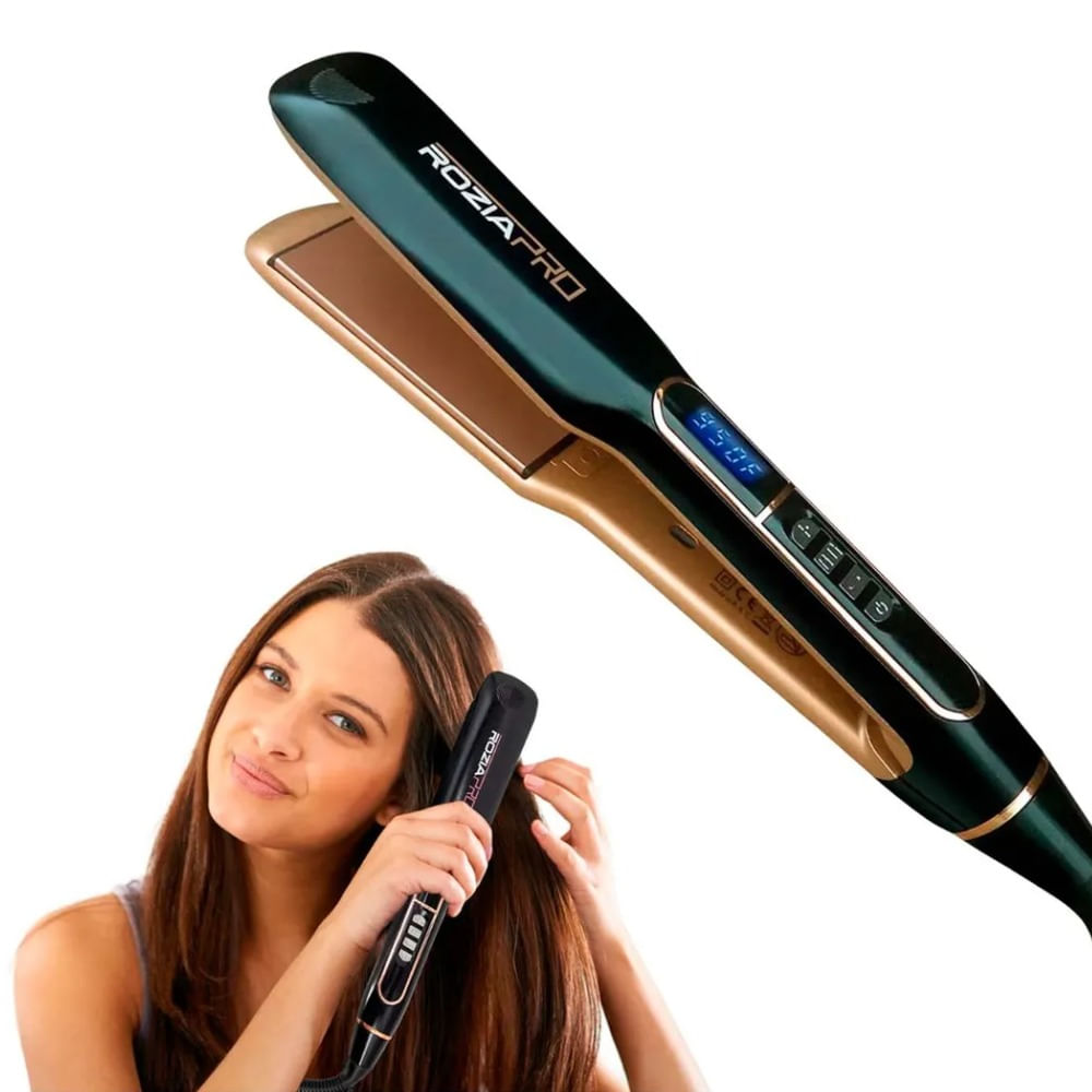 Plancha Alisadora Digital Rozia Pro Hr-815 negro