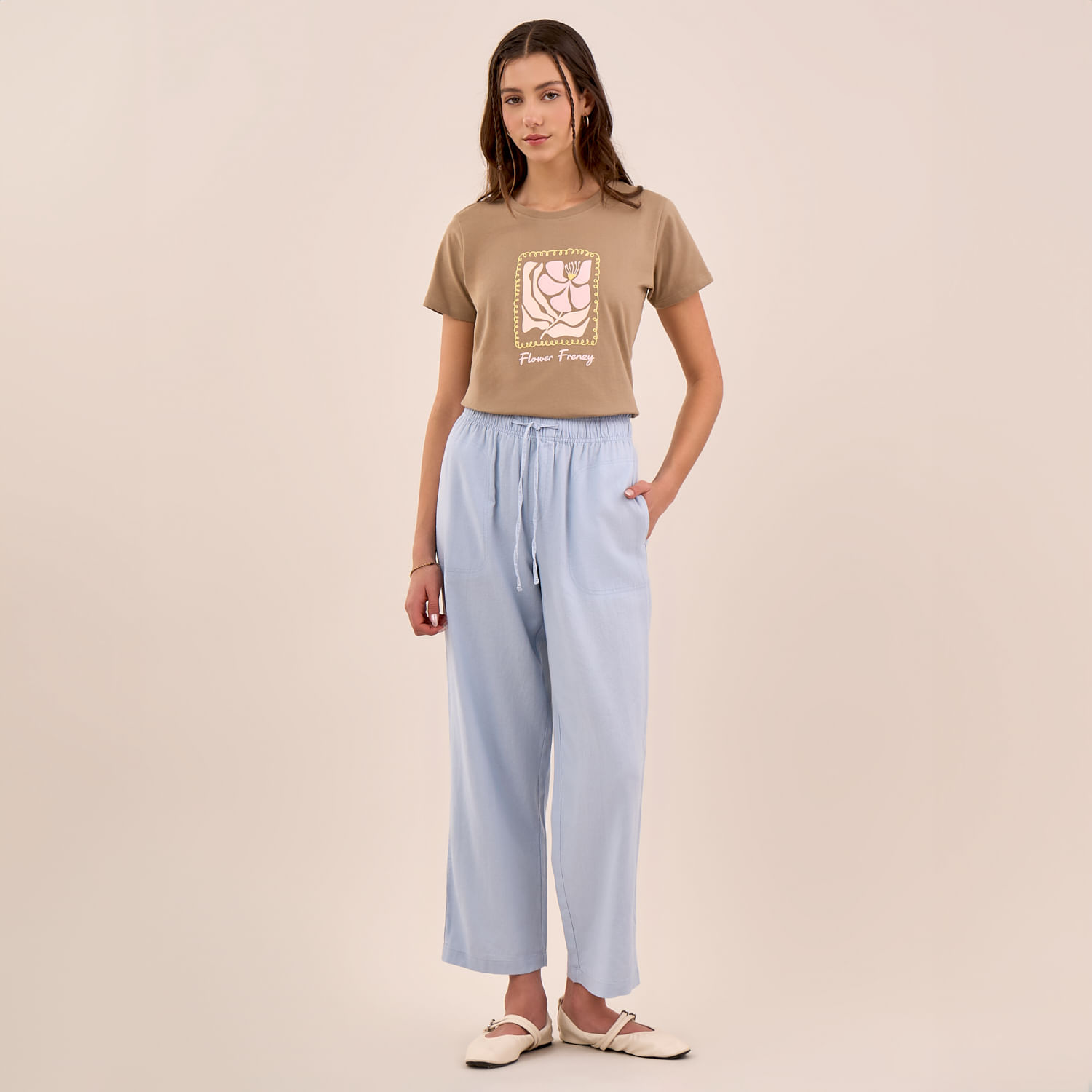 Pantalón Mujer Amc Brown