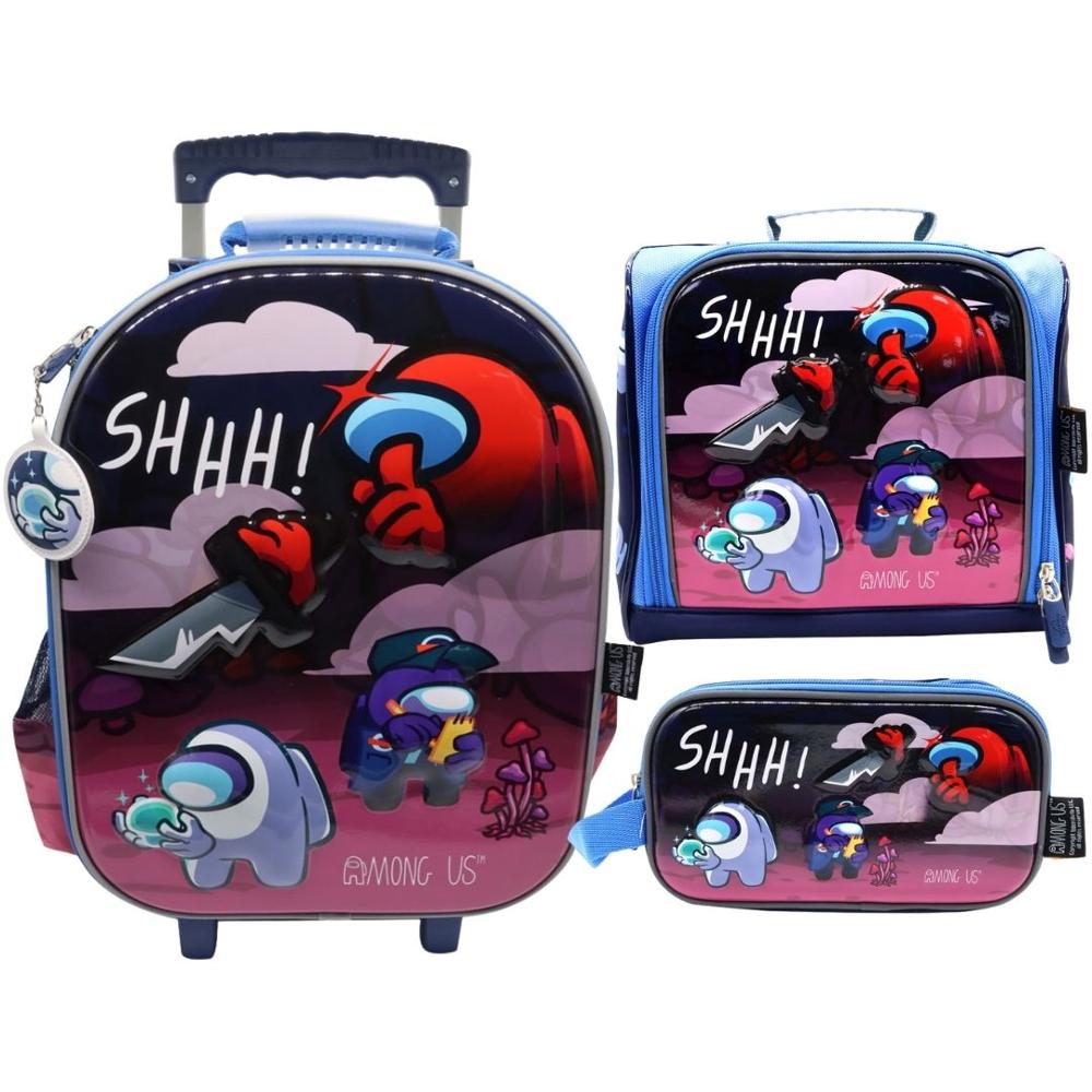 Pack Escolar Maleta Among Us Azul Oficio - Oechsle