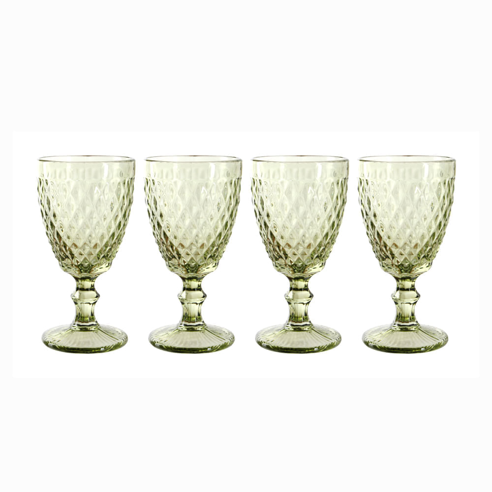 Set X4 Copa Vidrio Verde