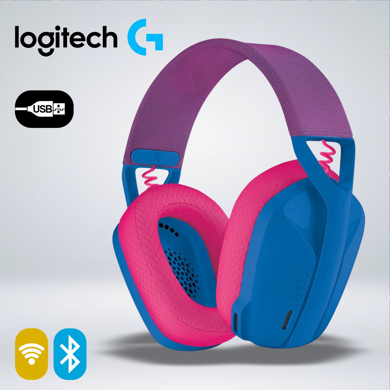 AUDIFONO GAMER G435 BLUETOOTH LIGHTSPEED MULTIPLATAFORMA