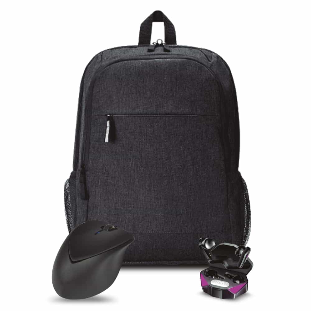 MOCHILA PORTA LAPTOP 15.6 MOUSE INALAMBRICO AIRBUDS INALAMBRICO